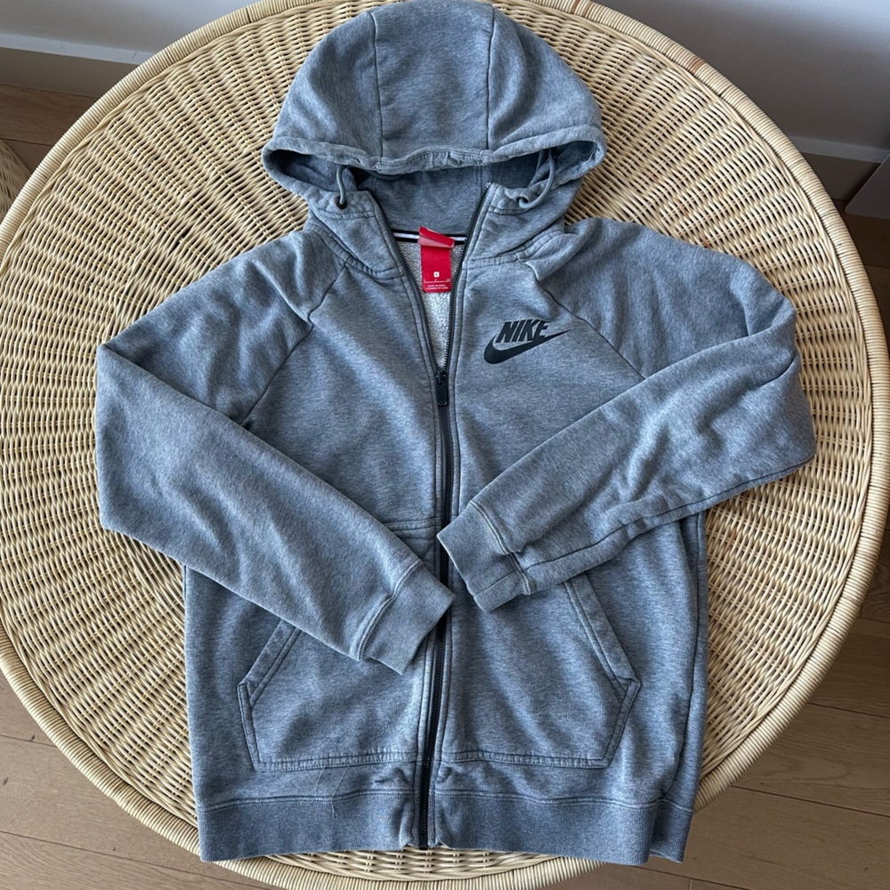 Nike Women’s Gray Sweater with Hoodie Size Small